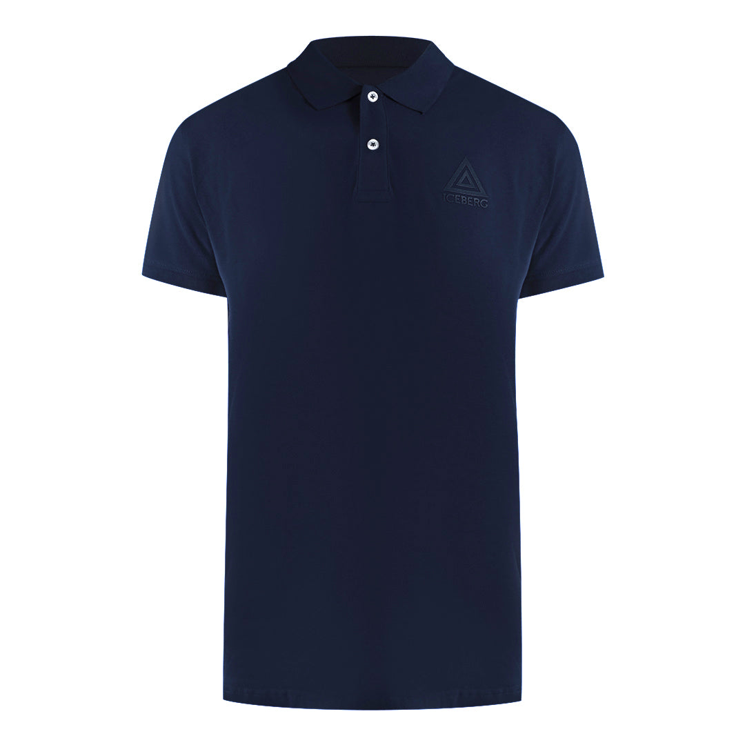 Ice Iceberg Triangle Logo Navy Blue Polo Shirt