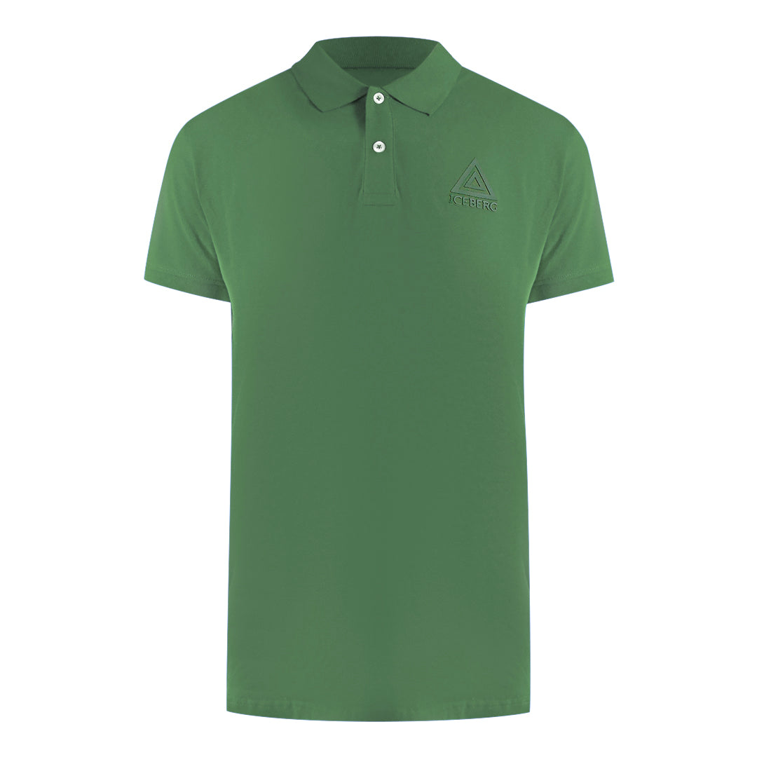 Ice Iceberg Triangle Logo Military Green Polo Shirt