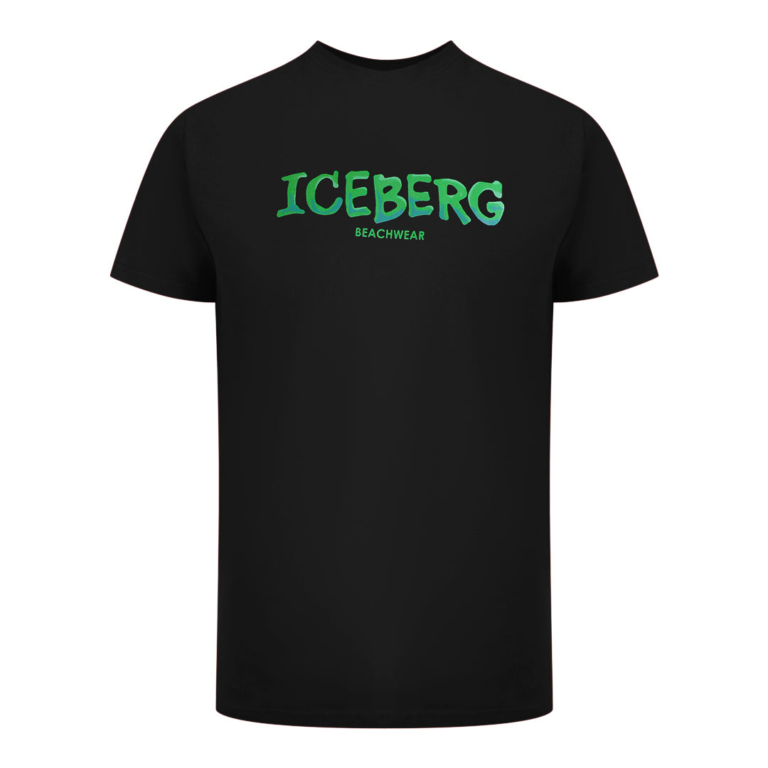 Ice Iceberg Bold Logo Black T-Shirt
