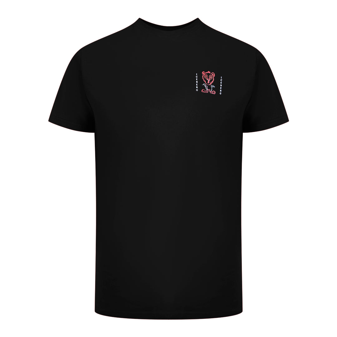 Ice Iceberg Small Bear Logo Black T-Shirt