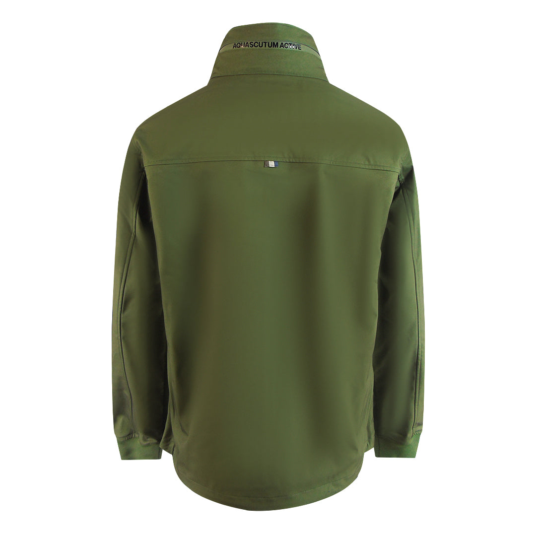 Aquascutum Active Shell Hybrid Mockneck Jacket Army Green