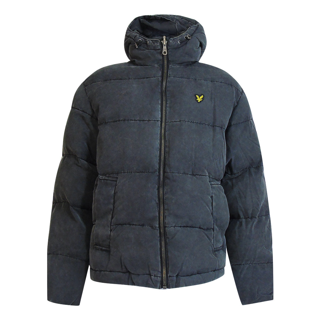 Lyle & Scott Washed Wadded Jacket Black