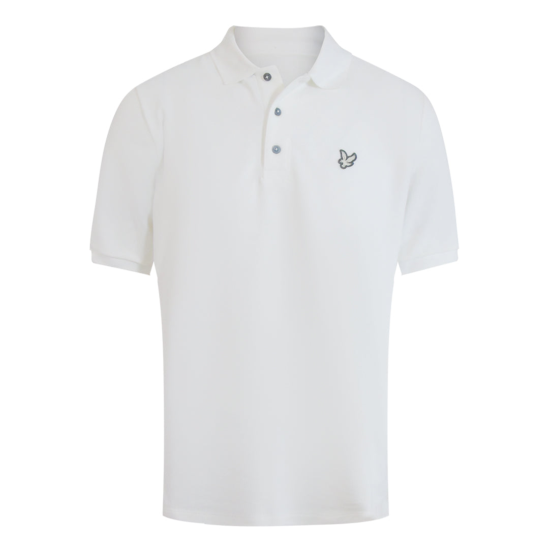 Lyle & Scott Flatback Pique Polo Shirt White