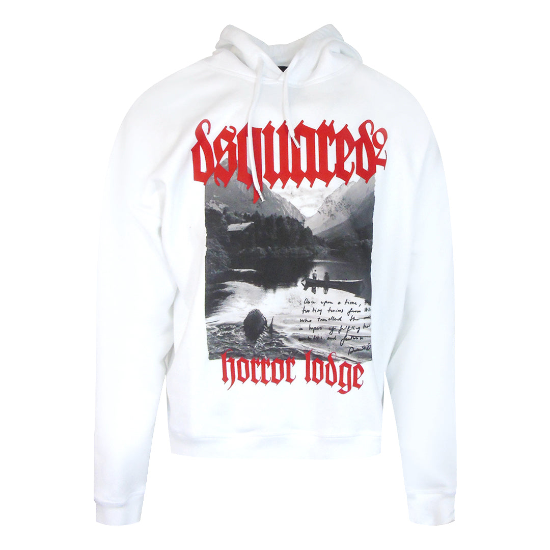 Dsquared2 Graphic Print Hoodie White
