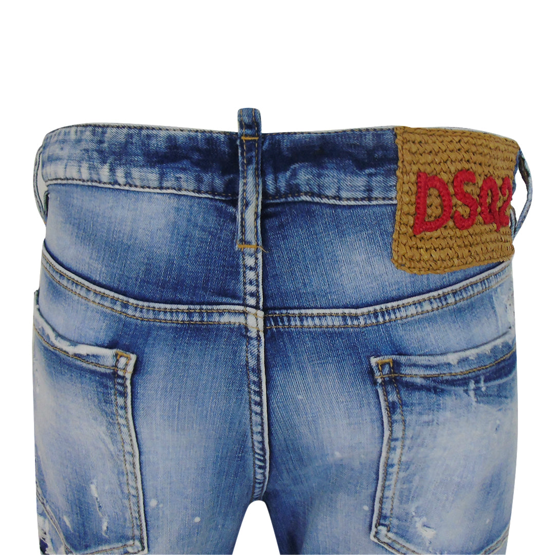 Dsquared2 Big Brother Jean Reinforced Destroyed Denim Blue Jeans