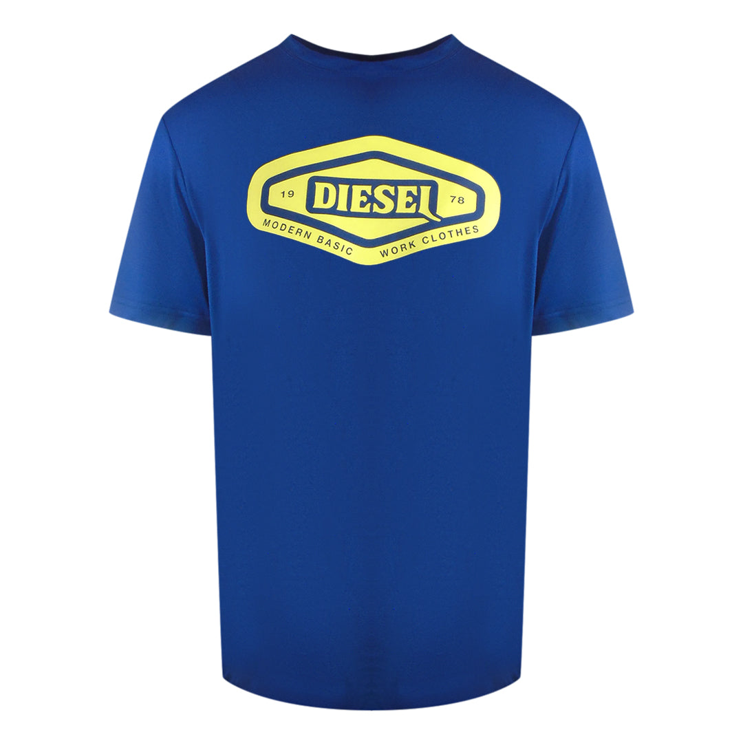 Diesel Modern Basic Logo Blue T-Shirt