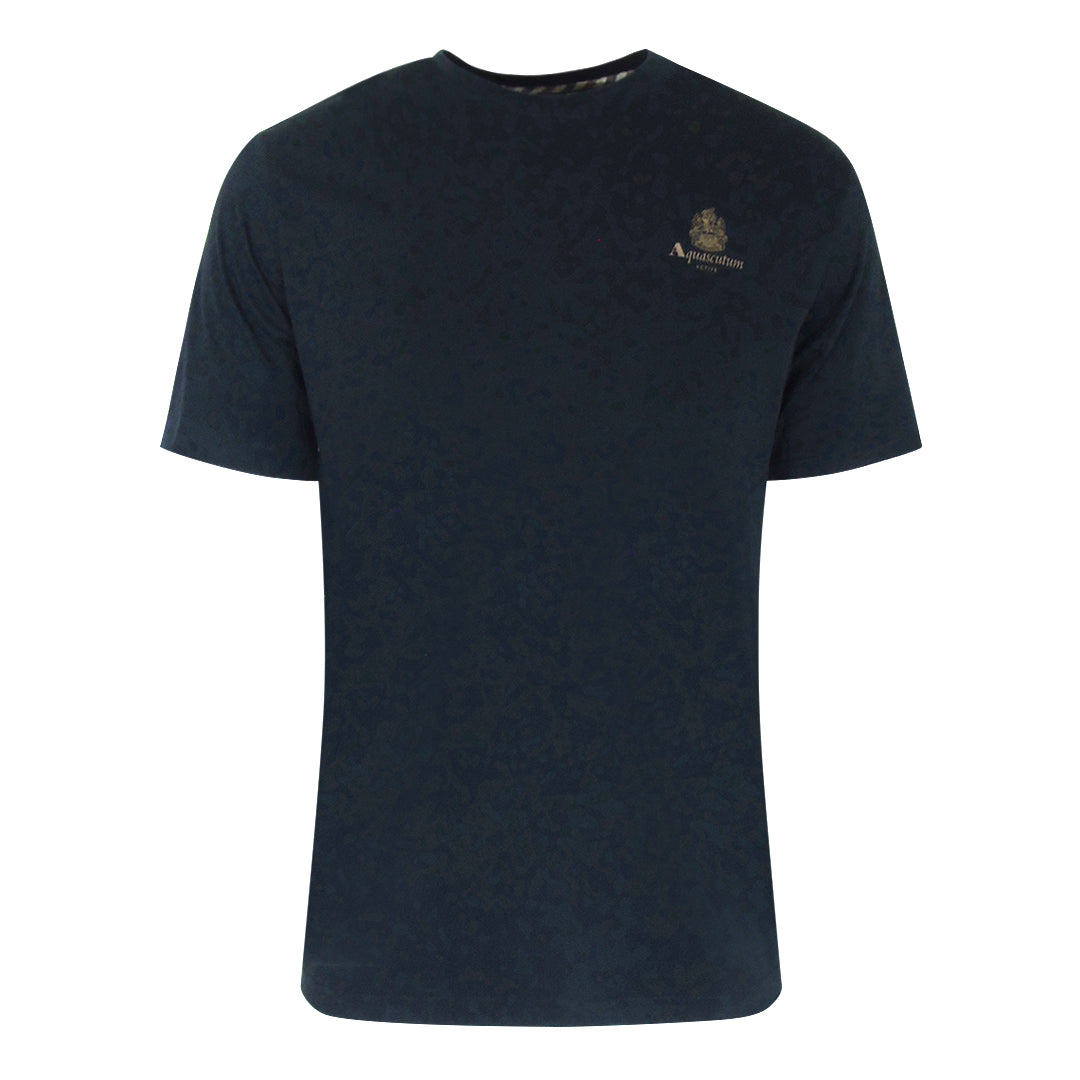 Aquascutum Active Small Logo Navy Blue T-Shirt