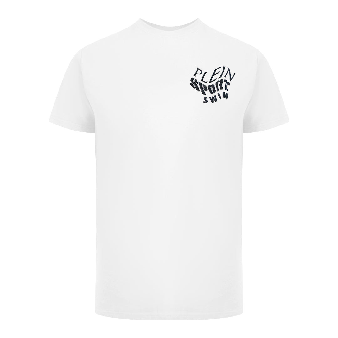 Plein Sport Tiger Fluo Logo Stretch White T-Shirt