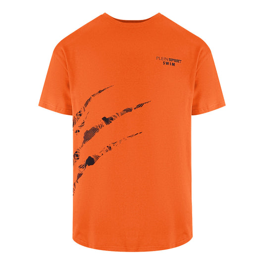 Plein Sport Scratch Logo Orange Fluo T-Shirt