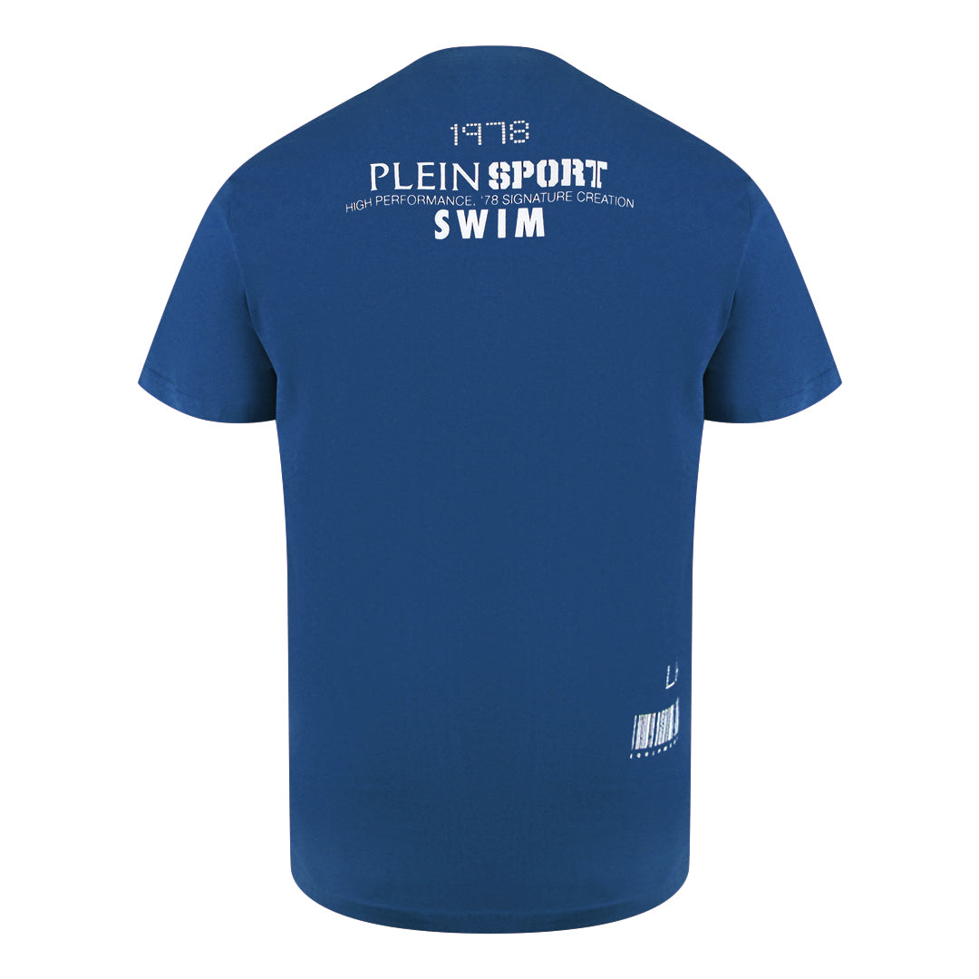 Plein Sport Spiral Logo Navy Blue T-Shirt