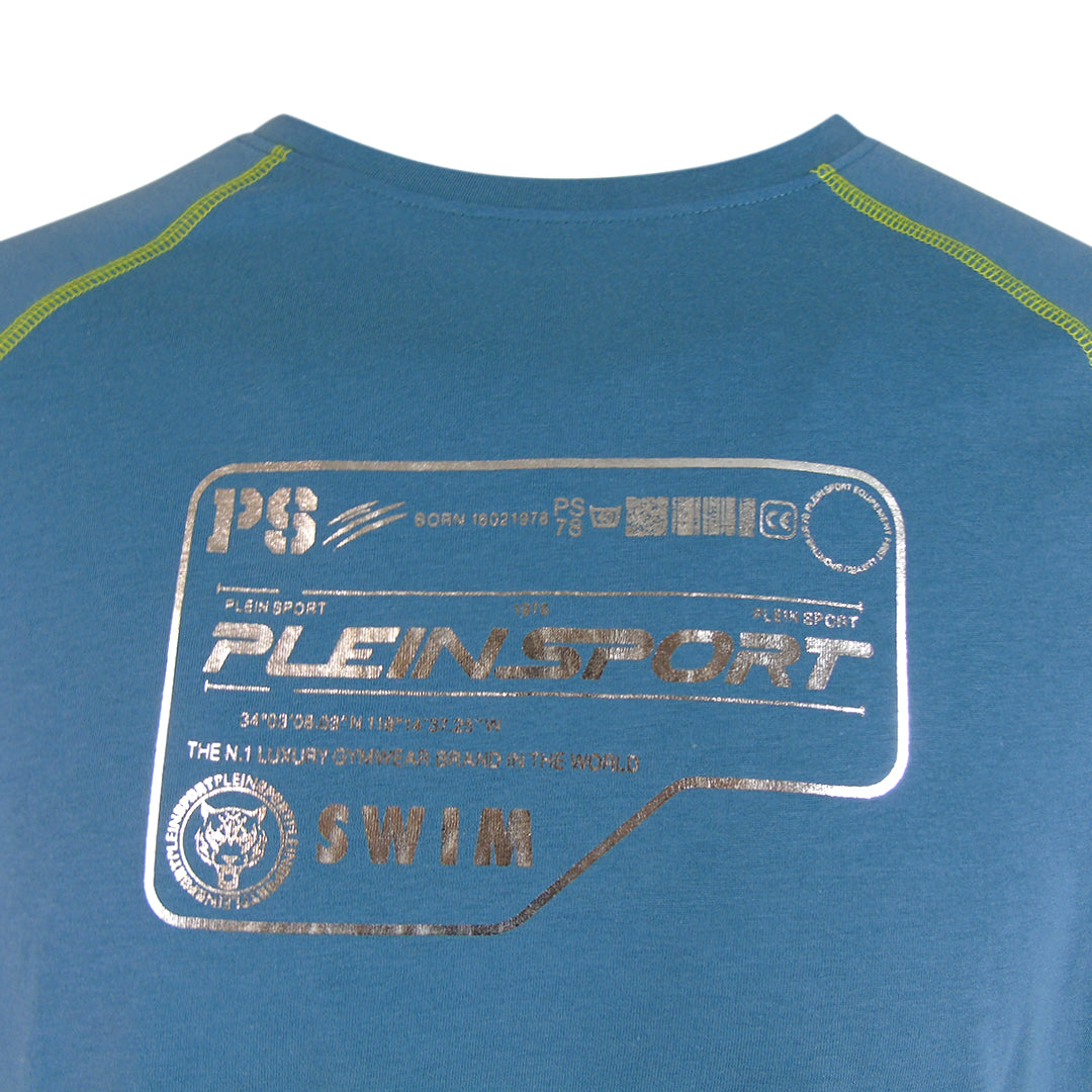 Plein Sport Performance Logo Light Blue T-Shirt