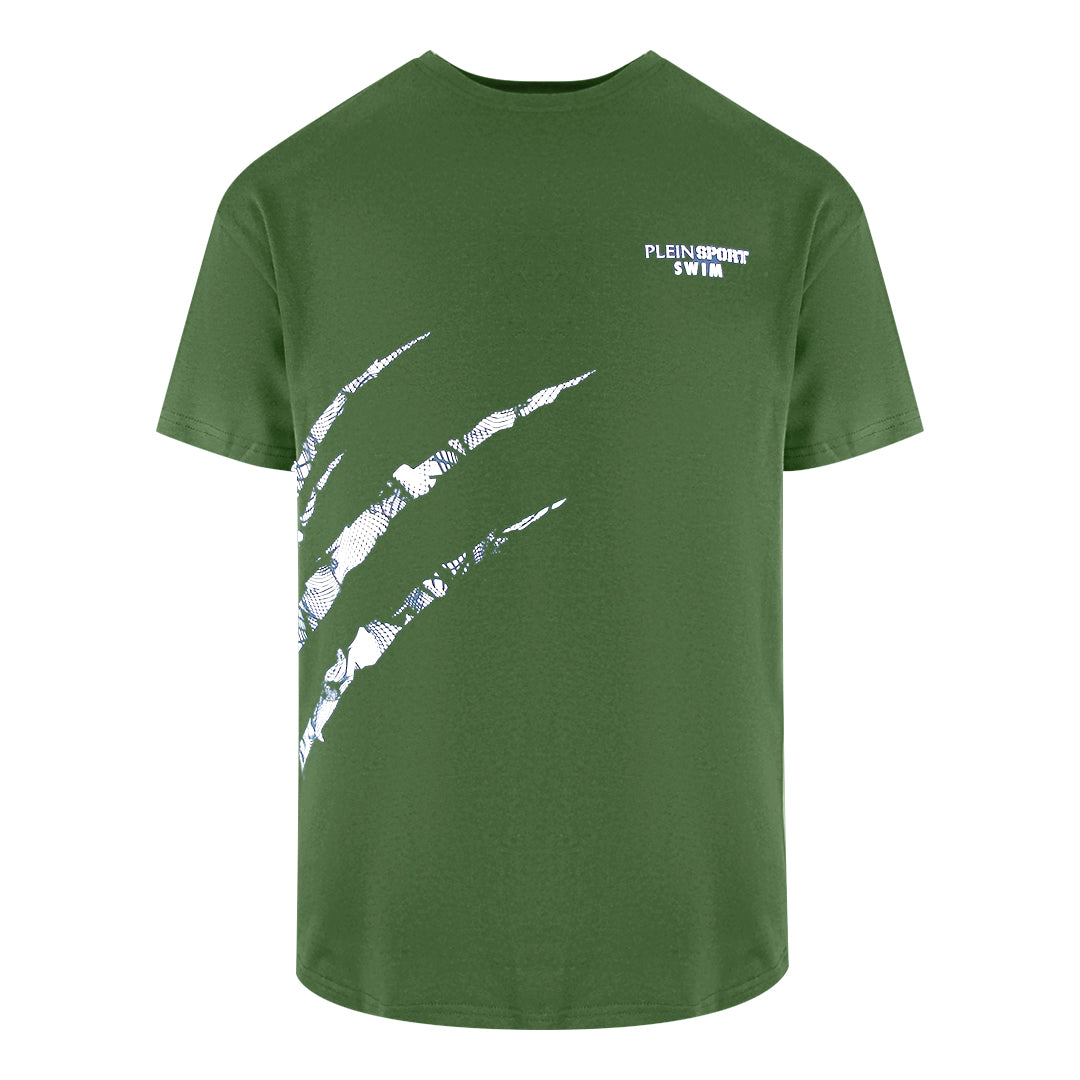 Plein Sport Scratch Logo Green T-Shirt