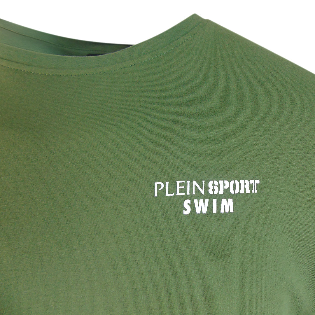 Plein Sport Scratch Logo Green T-Shirt