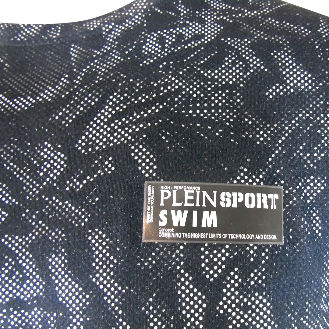 Plein Sport Allover Tiger Logo Black T-Shirt