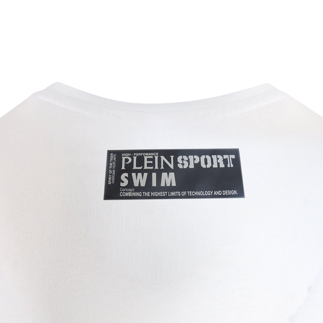 Pleint Sport Swim Tiger Box Logo White T-Shirt