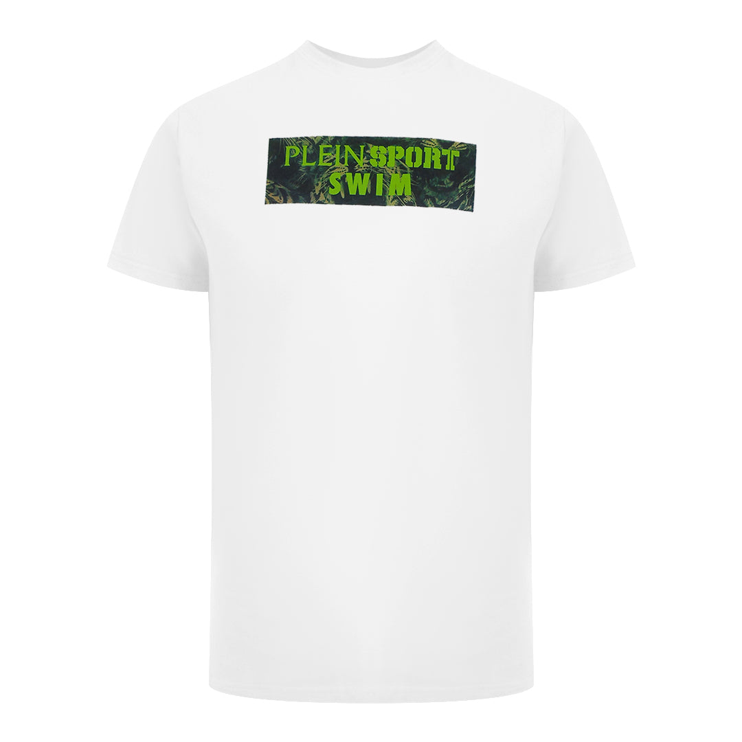 Pleint Sport Swim Tiger Box Logo White T-Shirt