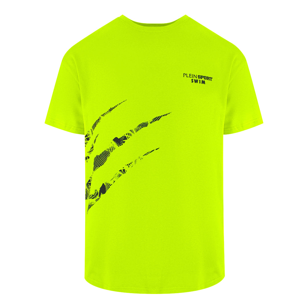 Plein Sport Scratch Logo Yellow Fluo T-Shirt