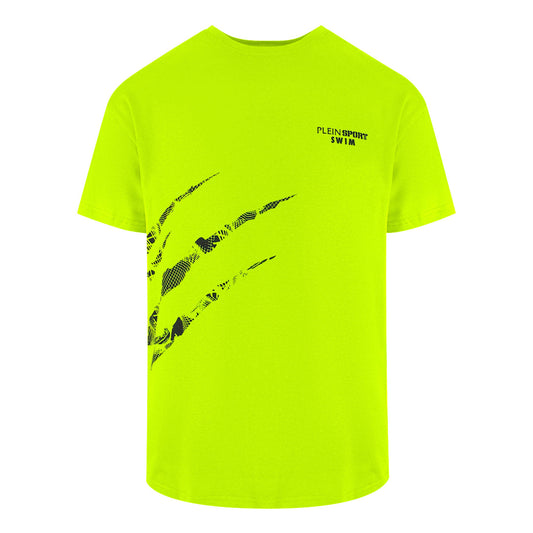 Plein Sport Scratch Logo Yellow Fluo T-Shirt