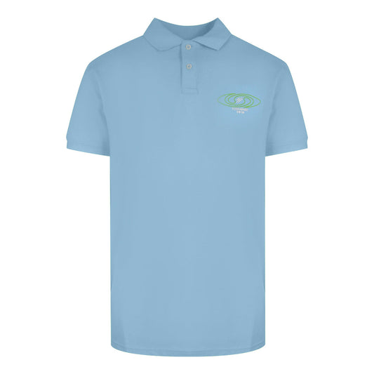 Plein Sport Spiral Logo Stretch Blue Polo Shirt