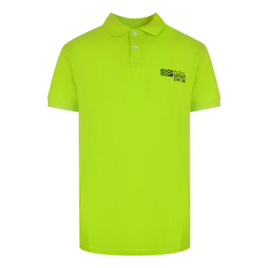 Plein Sport Basic Logo Stretch Yellow Polo Shirt