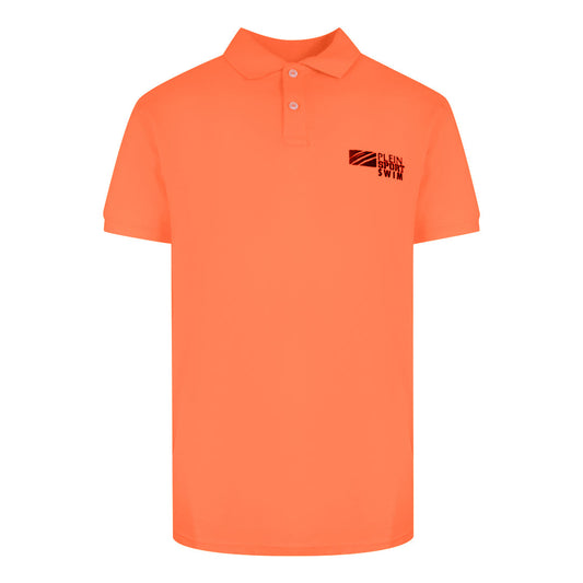 Plein Sport Basic Logo Stretch Orange Polo Shirt
