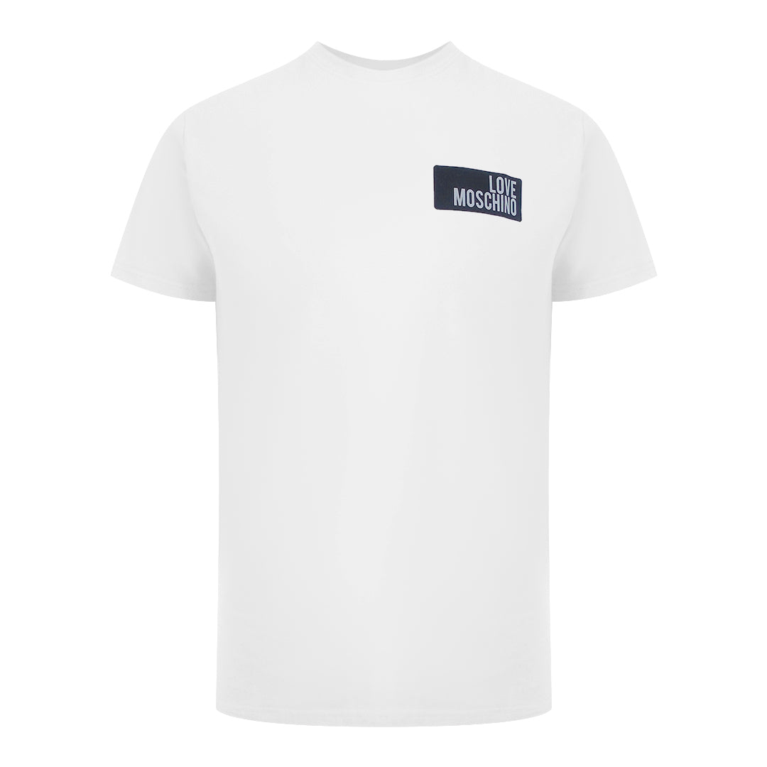 Love Moschino Box Logo White T-Shirt