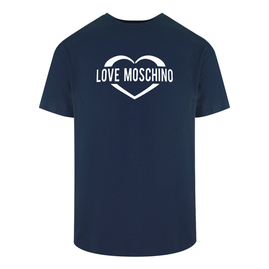 Love Moschino Love Logo Navy Blue T-Shirt