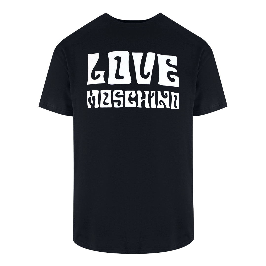 Love Moschino Groovy Logo Black T-Shirt