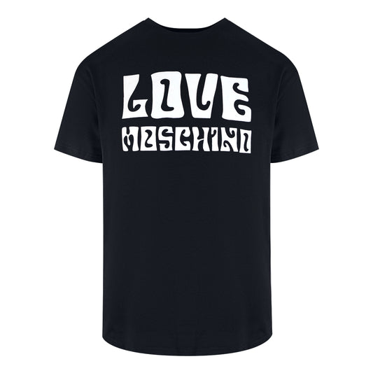 Love Moschino Groovy Logo Black T-Shirt