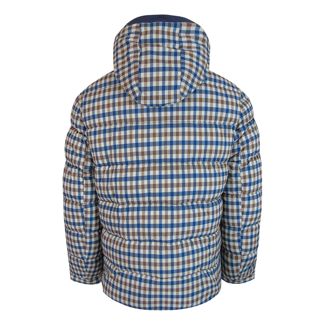 Aquascutum Active Sp Hooded Puffer Jacket Club Check