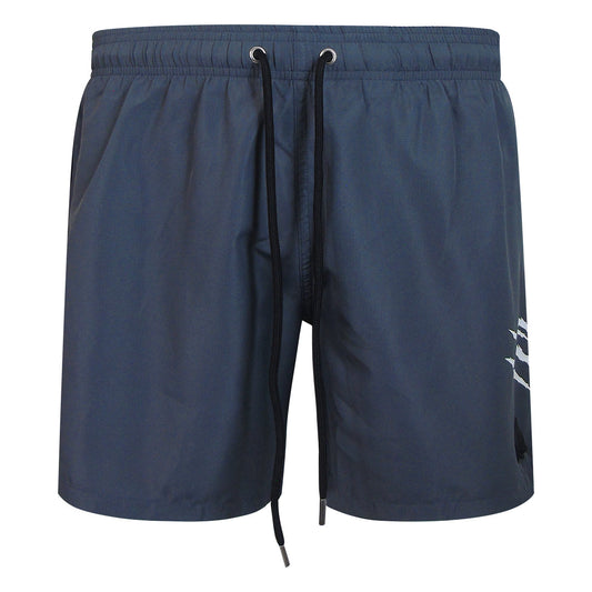 Plein Sport Ripstop Logo Medium Boardshort Dark Grey Swim Shorts