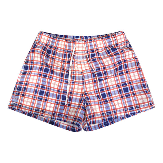 Replay Red Checkered Swim Shorts