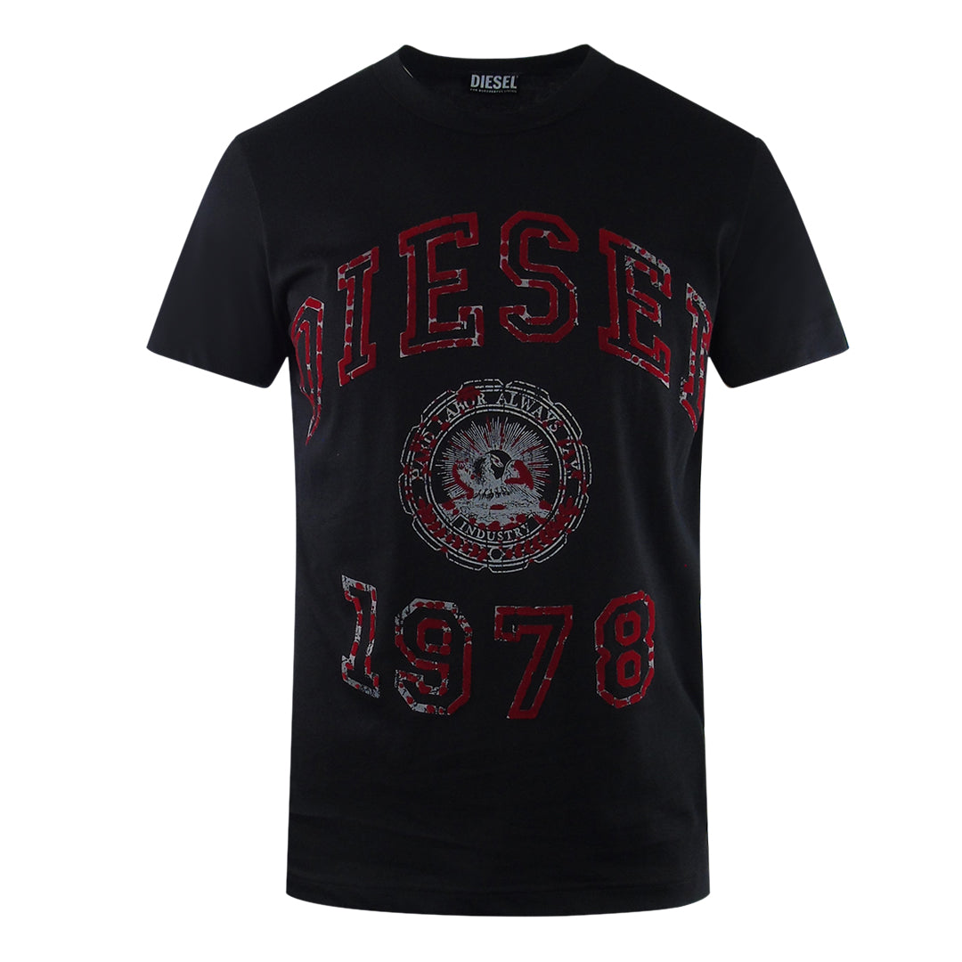 Diesel Large Design Black T-Shirt - Nova Clothing