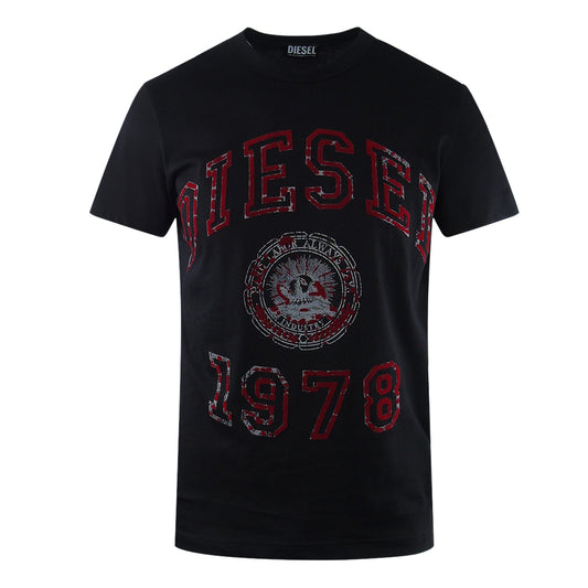 Diesel Large Design Black T-Shirt - Nova Clothing