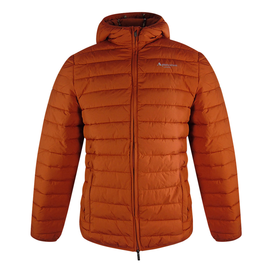 Aquascutum Active 100Gr Hooded Rust Orange Jacket