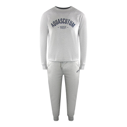 Aquascutum Old School Crewneck Grey Track Pants Set