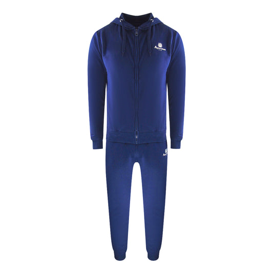 Aquascutum Navy Blue Zip-Up Hoodie And Track Pants Set