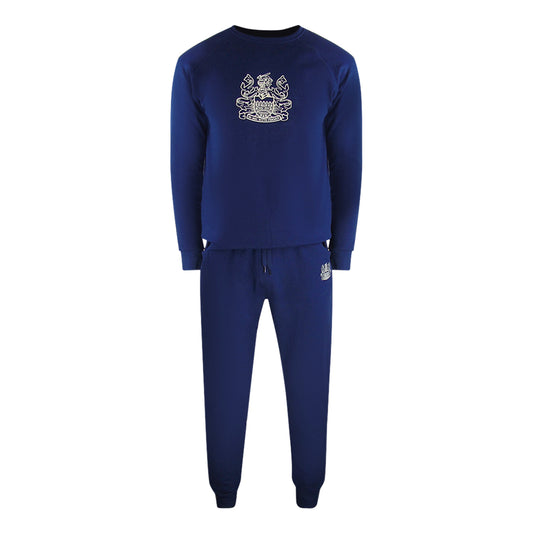 Aquascutum Iconic Crest Navy Blue Crew Neck Track Set