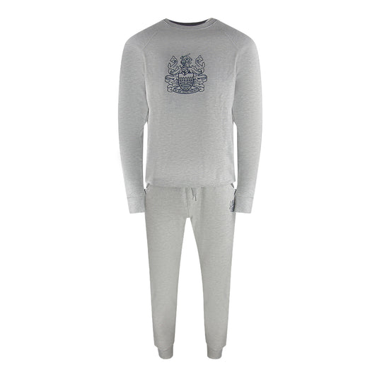 Aquascutum Iconic Crest  Crew Neck Grey Track Set