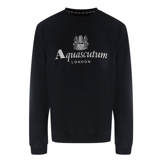 Aquascutum Active Big Logo Black Sweatshirt