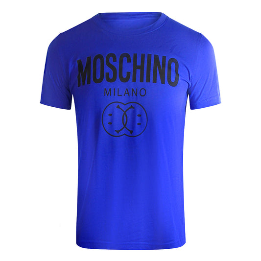 Moschino Double Smiley Blue T-Shirt