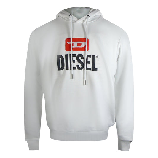 Diesel New D Logo White Hoodie