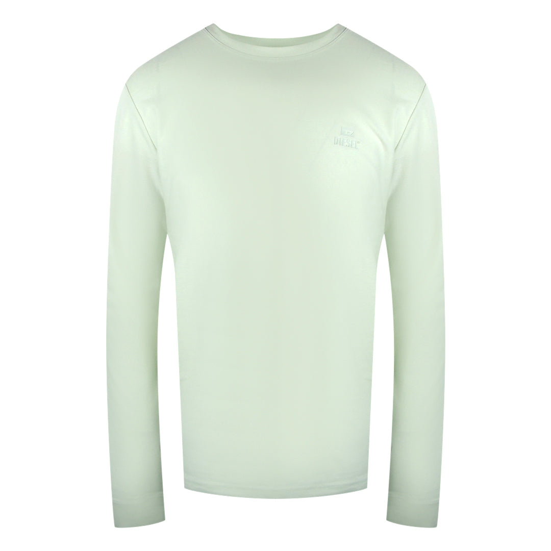 Diesel Monotone Logo Long Sleeve Off White T-Shirt