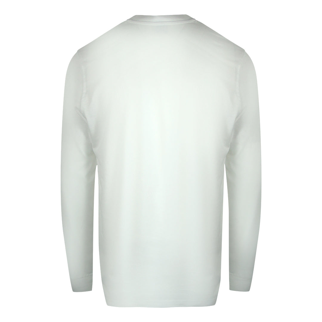 Diesel New D Logo White Long Sleeve T-Shirt