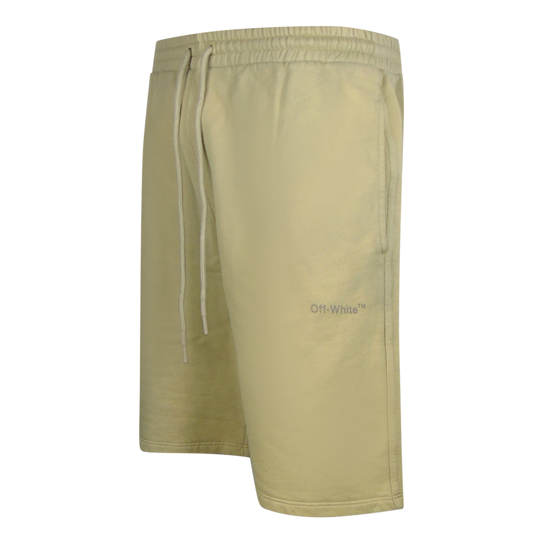Off-White Diag Tab Skate Sweatshorts Dark Sand