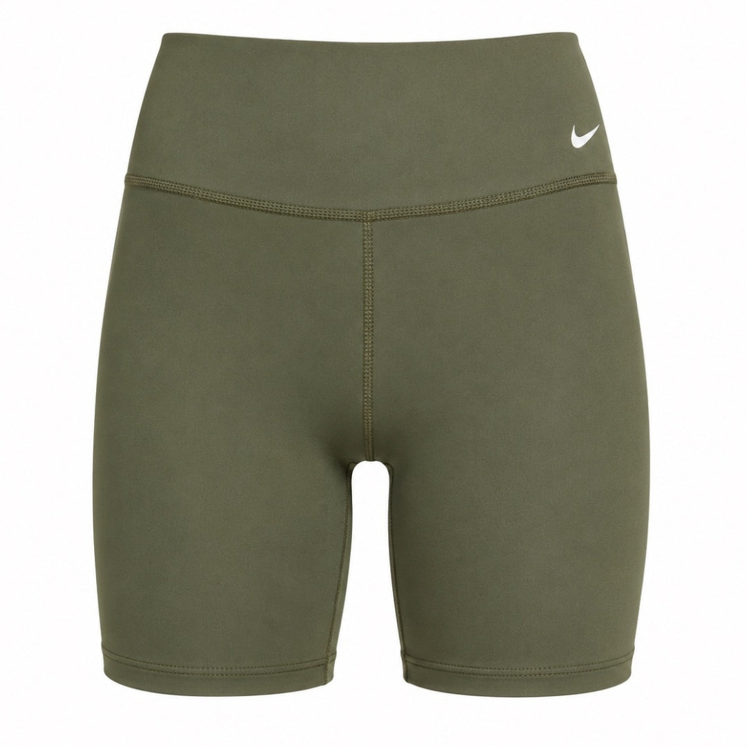 Women's Nike Dri-fit Mid-Rise Brief-Lined Green Shorts S