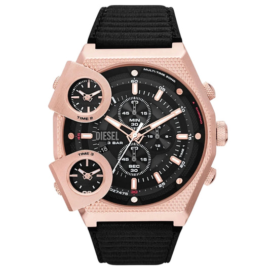 Diesel Rose Gold Watch Black Strap