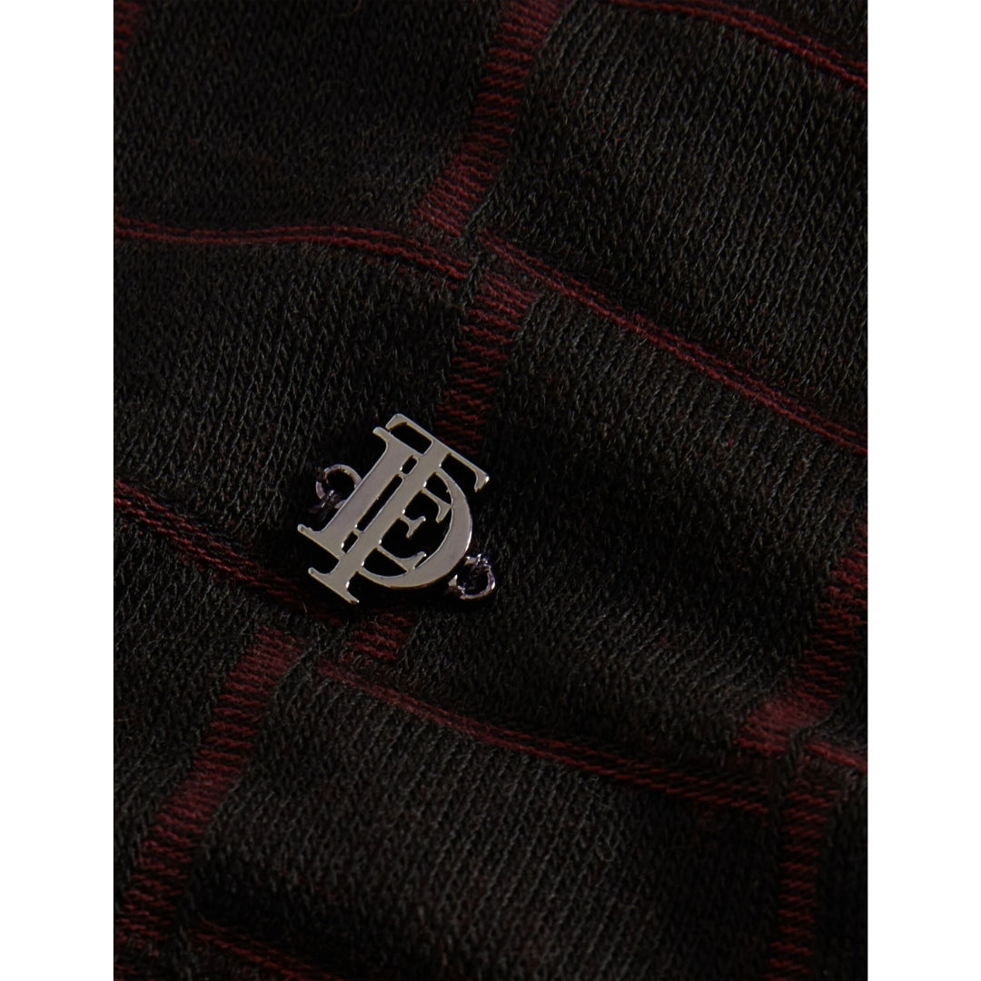 Ted Baker Eduard Square Jacquard Black Polo Shirt
