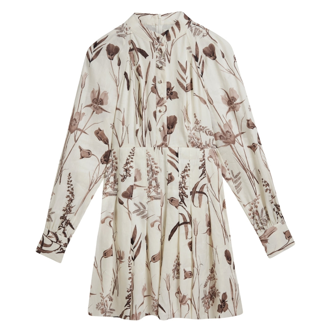 Ted Baker WMD ELODIZA Linen Silk Pleated Mini Dres 5