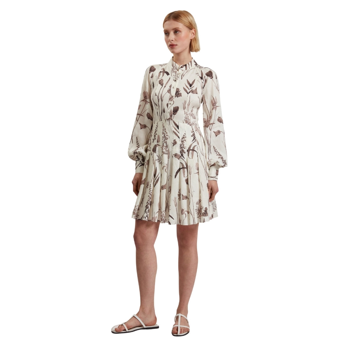 Ted Baker WMD ELODIZA Linen Silk Pleated Mini Dres 5